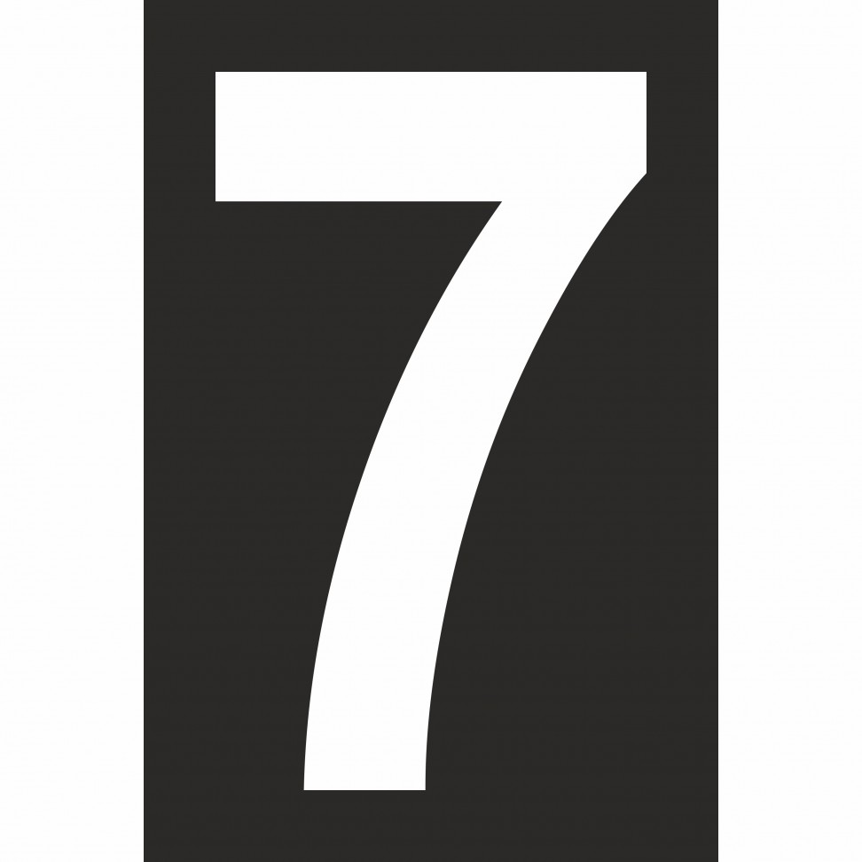 N�mero 7 PVC Preto