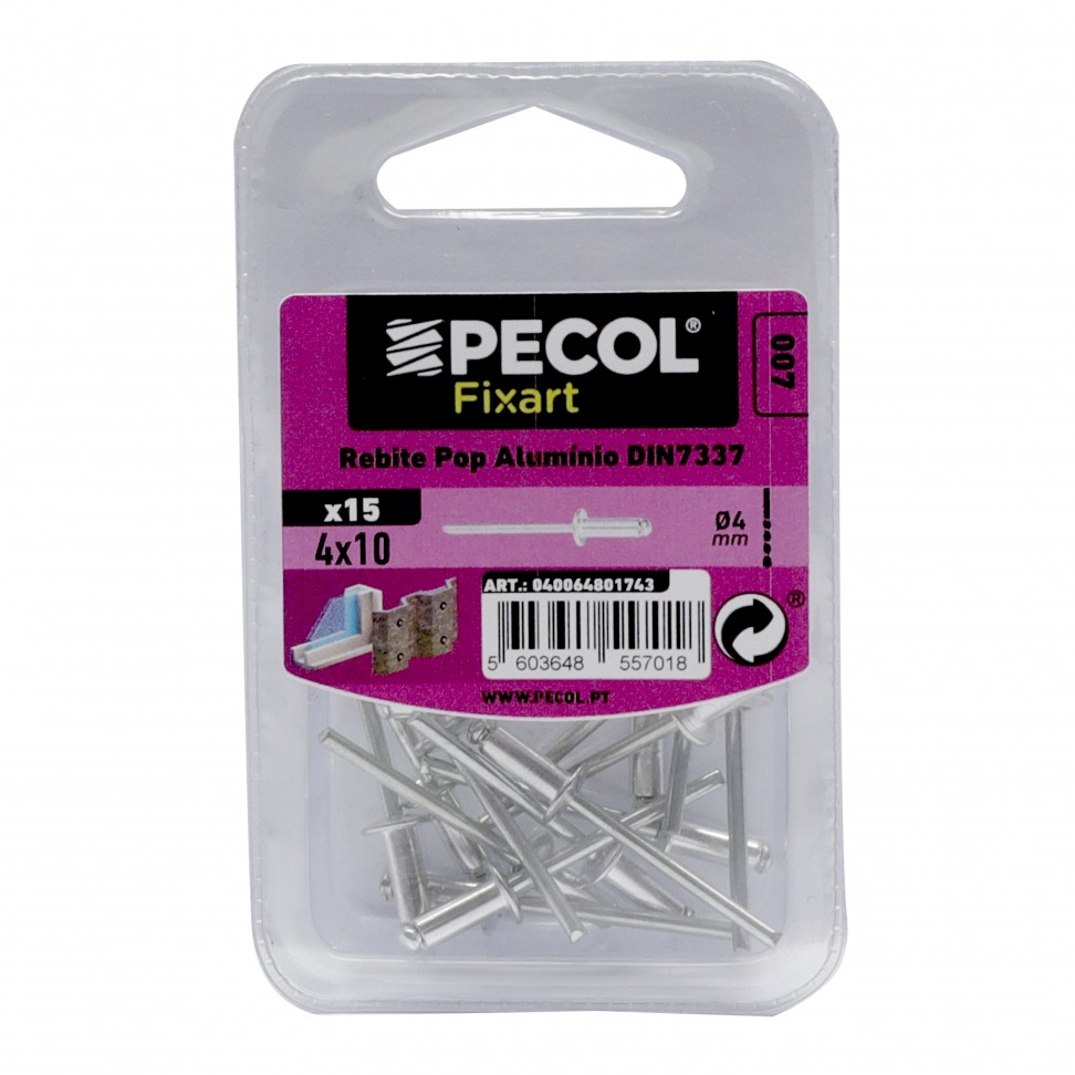 Rebites Pop 4x10 Alum�nio