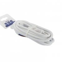 Extensão C/Interruptor Textil Branco 2m Extensão C/Interruptor Textil Branco 2m