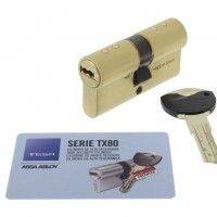 Cilindro Chave Pontos Tx80 40x40mm Latão Cilindro Chave Pontos Tx80 40x40mm Latão