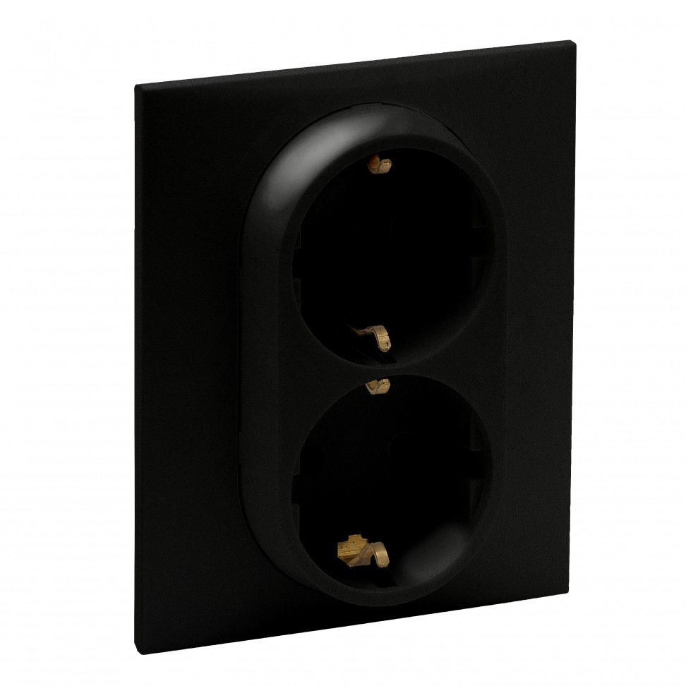 Tomada Dupla C/Terra S�rie Nilo� Step Antracite