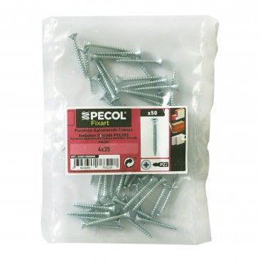 Parafuso Aglomerado Cabe�a Embeber Pz 4x35