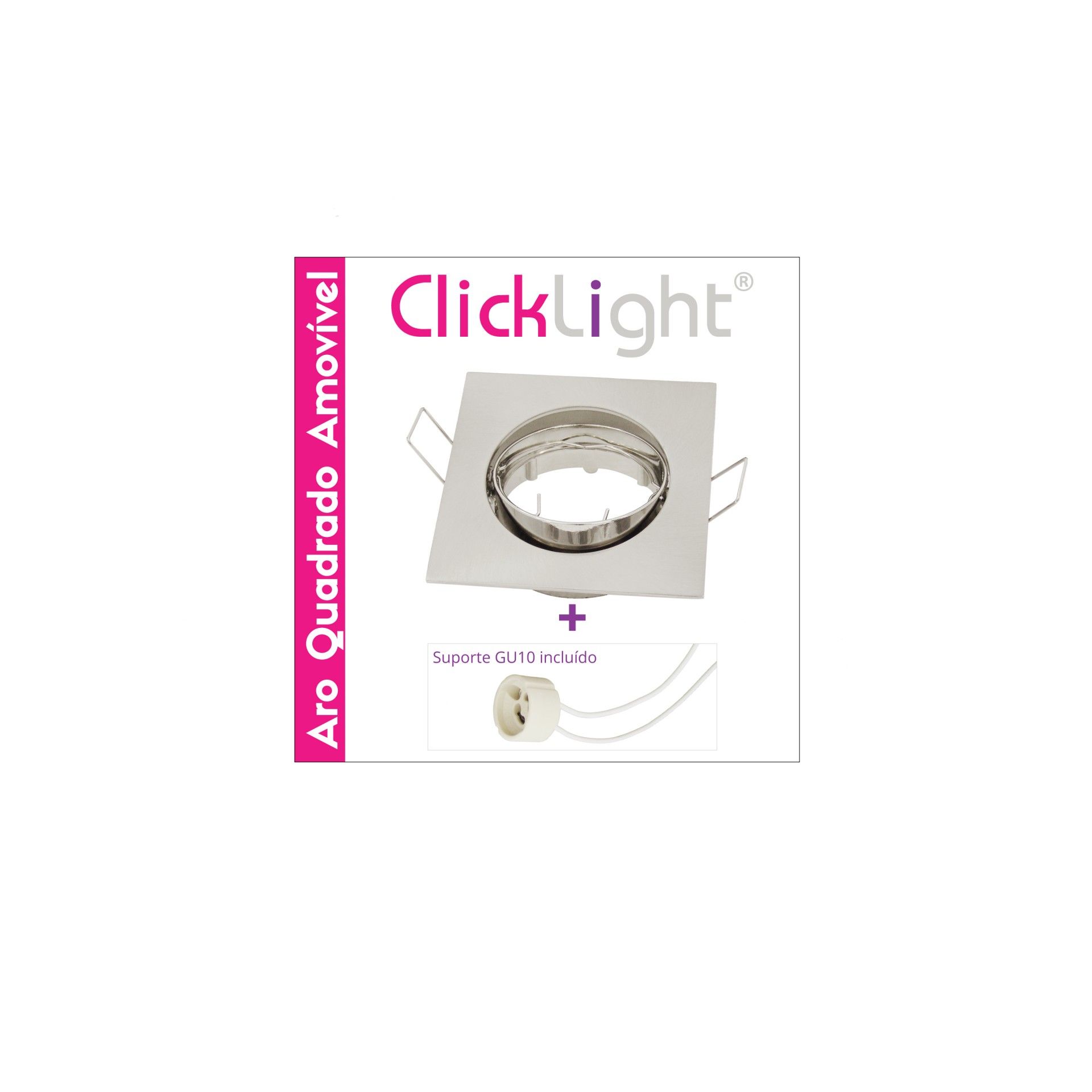 Aro Redondo Fixo C/Casquilho Gu10 Niquel