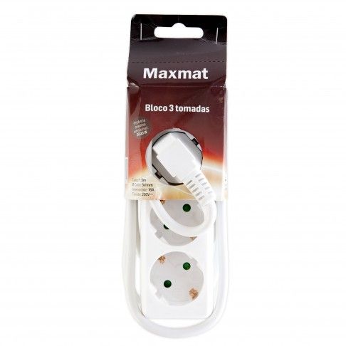 Bloco 3 Tomadas com Cabo 1.5mx1mm Bloco 3 Tomadas com Cabo 1.5mx1mm