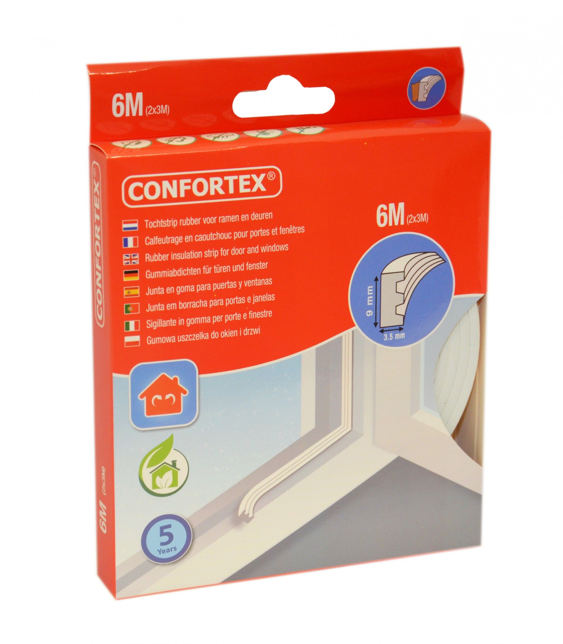 Perfil e Borracha Adesiva 6m Branco