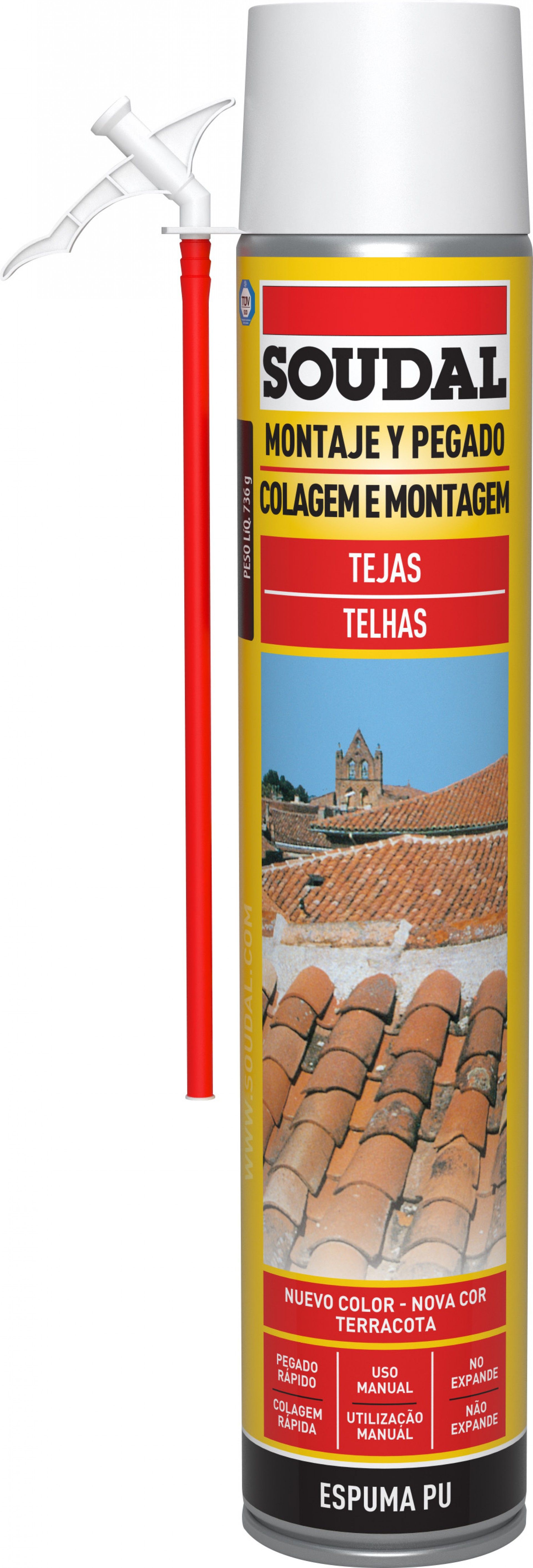 Espuma PU Manual para Telhas Terracota 750ml