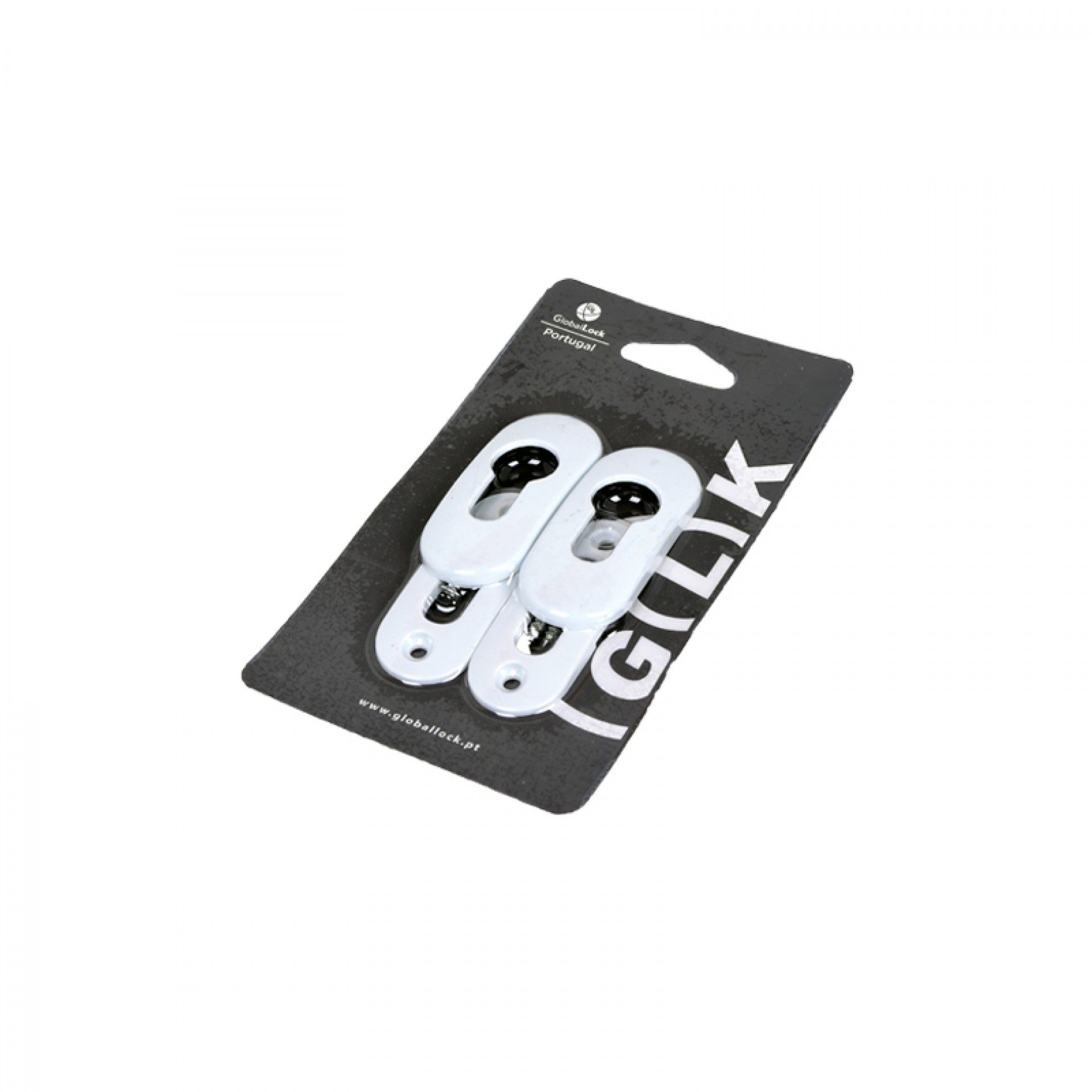 Escudete Oval Perfil Alumínio Lacado Branco BL2