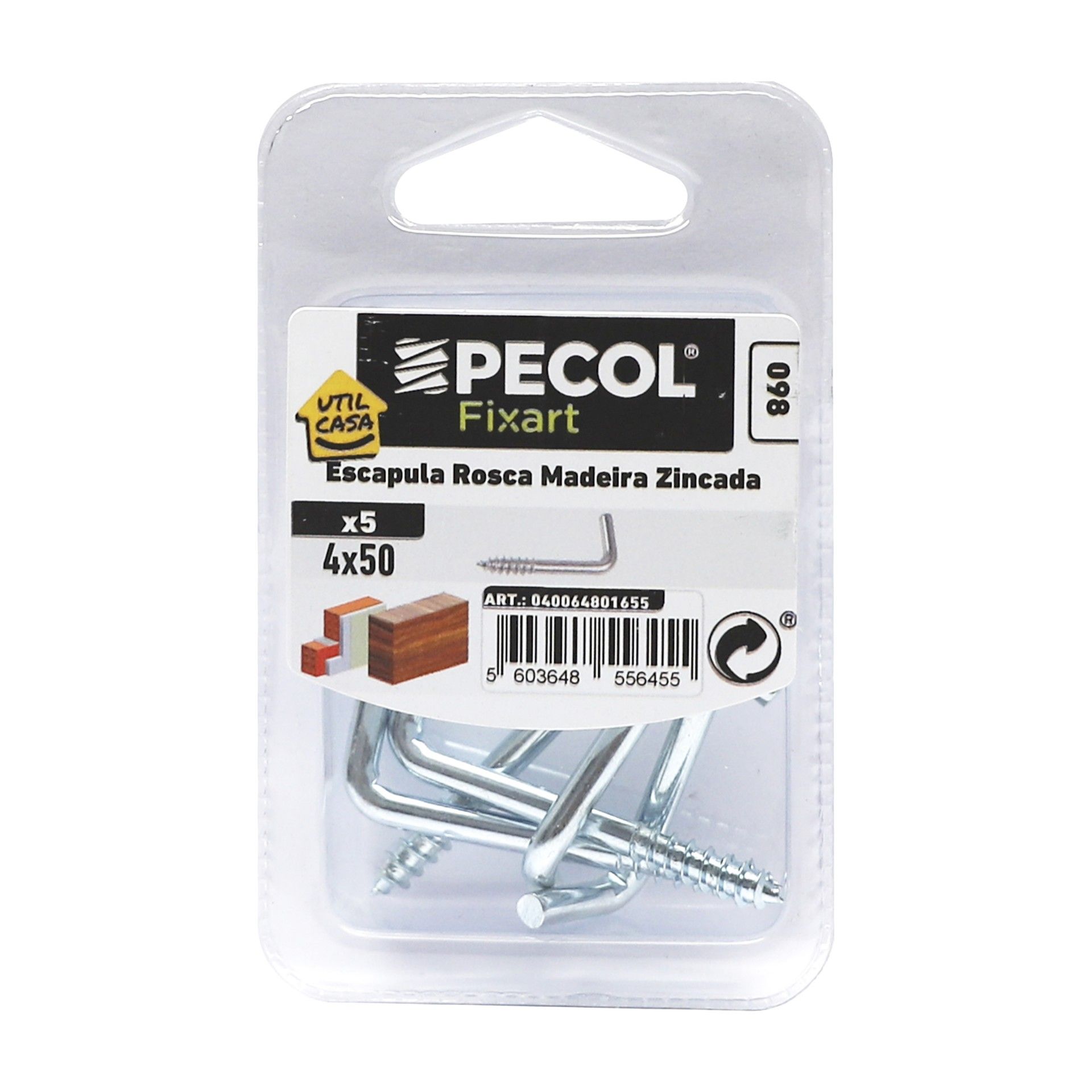 Escápula Roscada Zincada 4x50