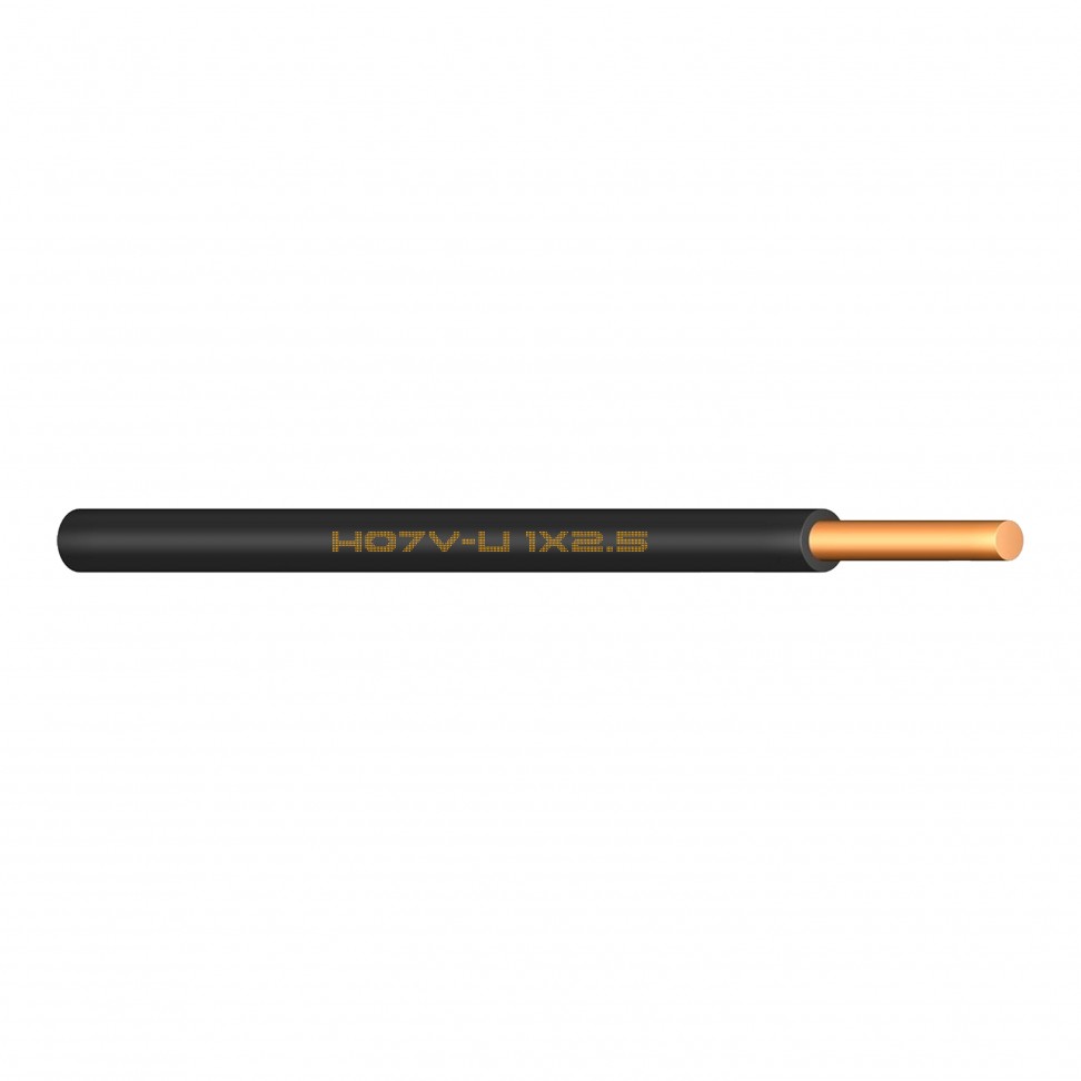 Cabo Ho7 V-U 1x2.5mm� Preto 1m