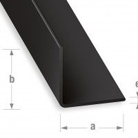 Cantoneira PVC Preto 20x20x1mm-1m Cantoneira PVC Preto 20x20x1mm-1m