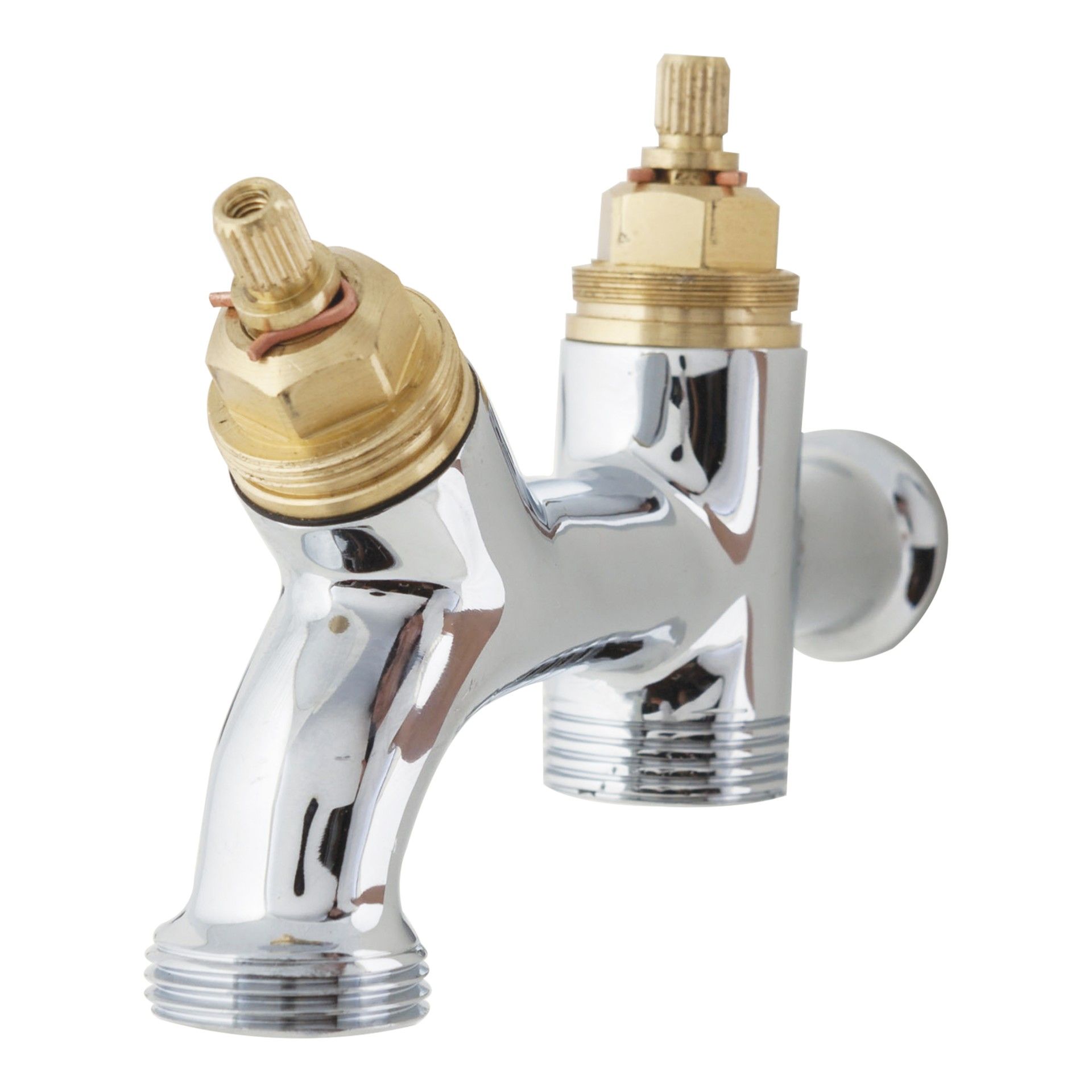 Torneira Dupla com Roscas sem Manipulo