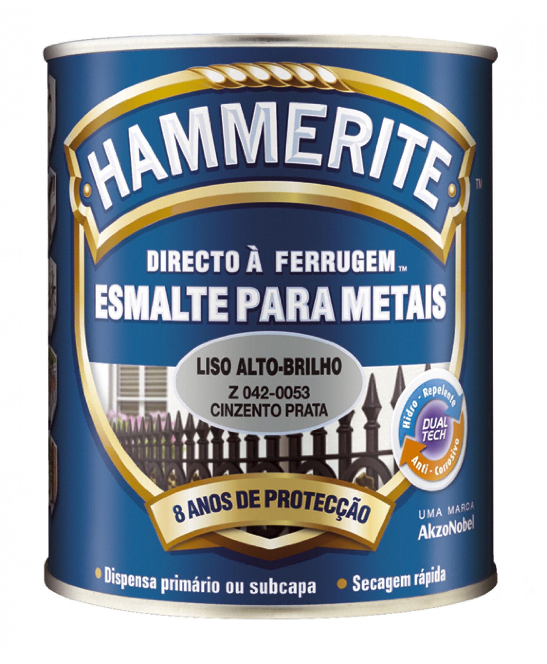 Esmalte HAMMERITE Antioxidante Cinza Prata 0,75L