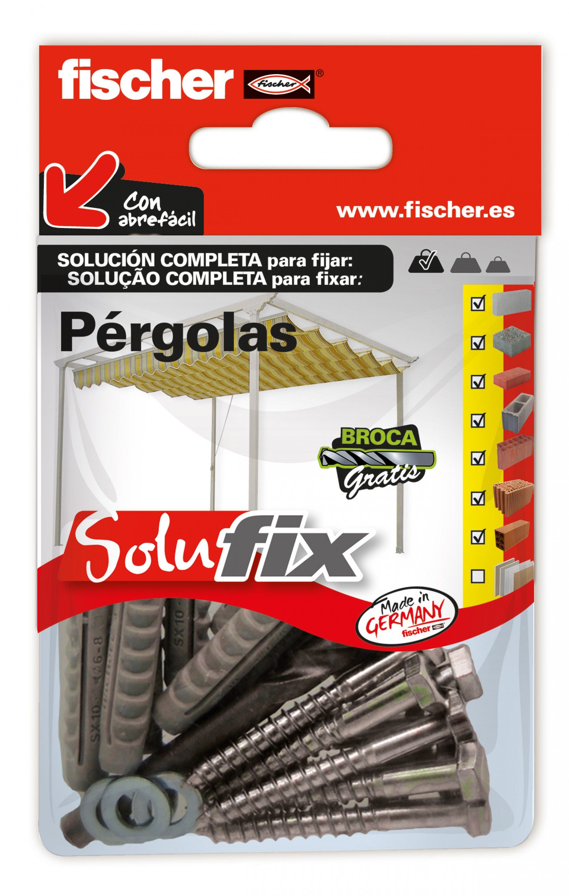 Kit Fixação Pérgolas SOLUFIX