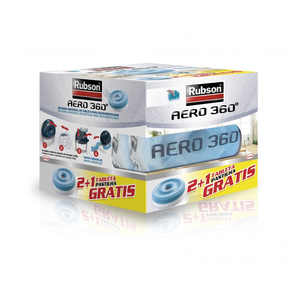 Desumidificador Aero 360� Recarga Lvda Pack2+1