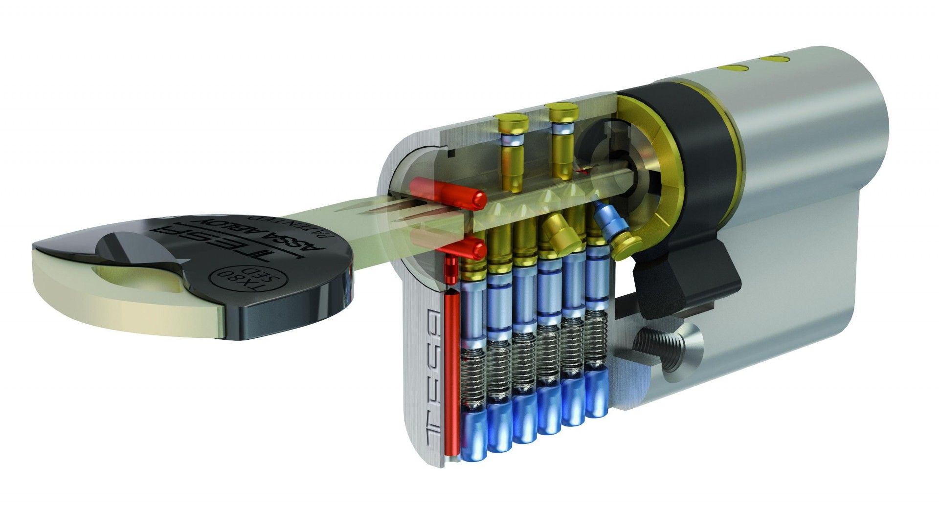 Cilindro Chave Pontos Tx80 30x50mm Niquelado