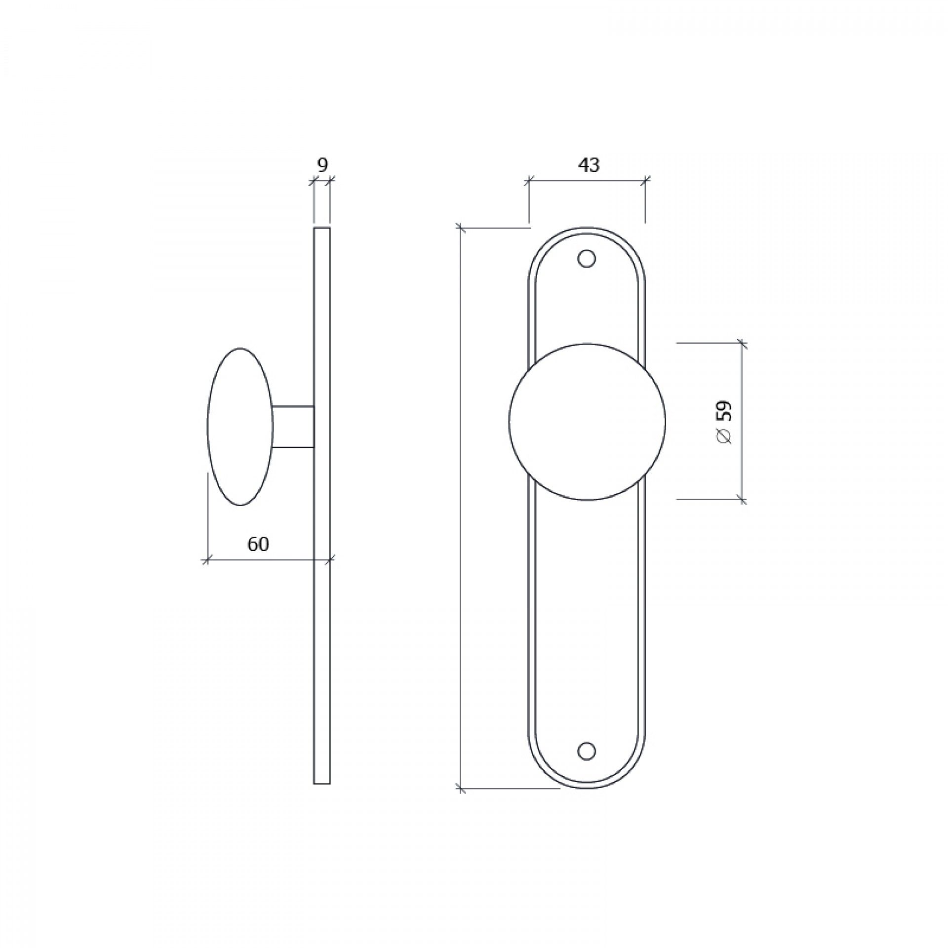 Puxador Porta 2001 Bronze