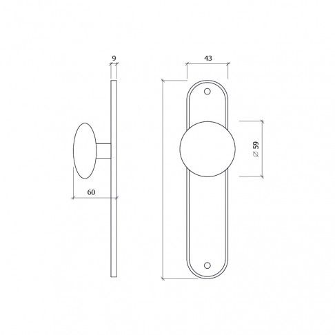 Puxador Porta 2001 Bronze Puxador Porta 2001 Bronze