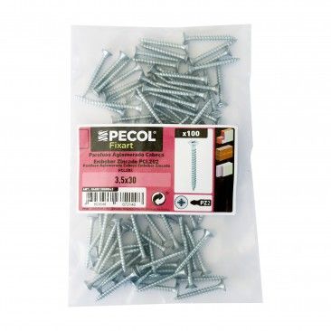 Parafuso Aglomerado Cabe�a Embeber Pz 3,5x30