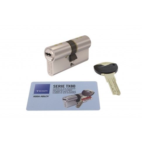 Cilindro Chave Pontos Tx80 30x30mm Niquelado Cilindro Chave Pontos Tx80 30x30mm Niquelado