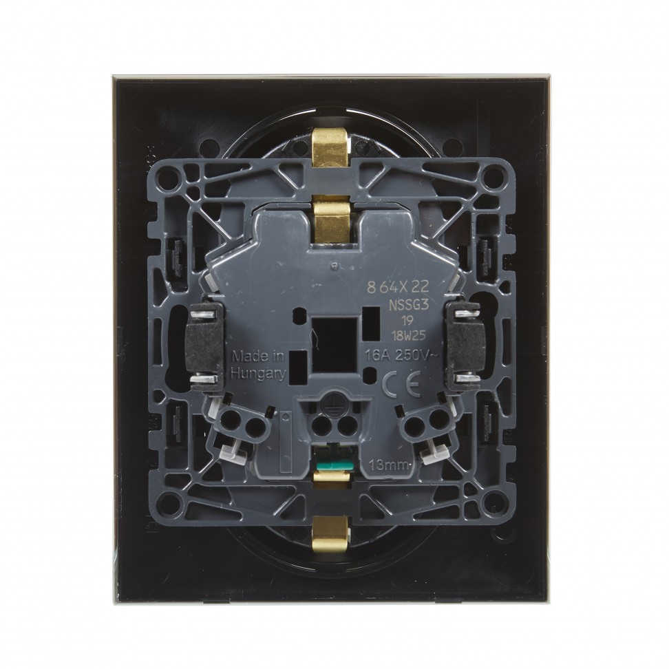 Tomada Dupla C/Terra S�rie Nilo� Step Antracite