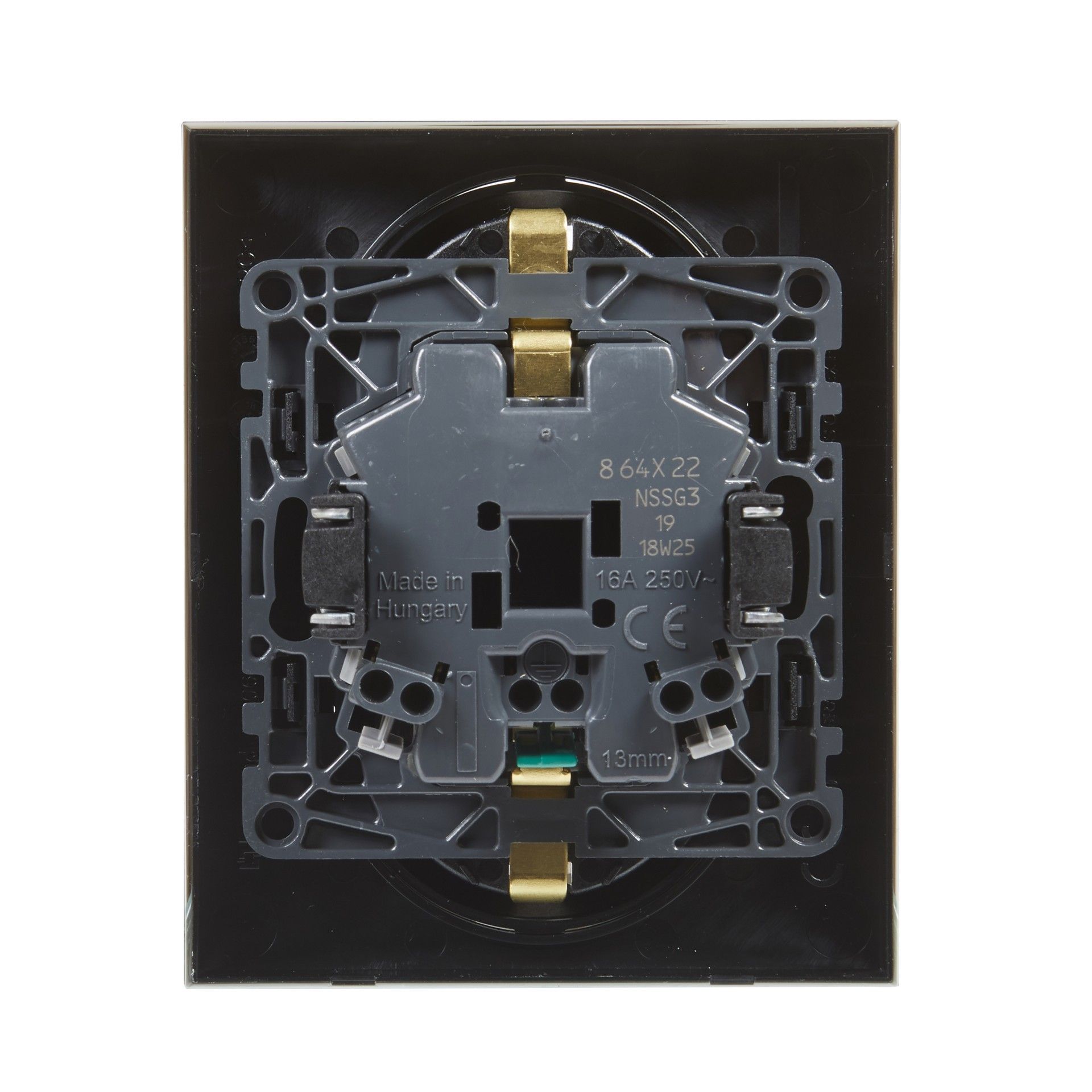 Tomada Dupla C/Terra Série Niloé Step Antracite