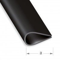 Baguete Encadernação PVC Preto 15mm-1m Baguete Encadernação PVC Preto 15mm-1m