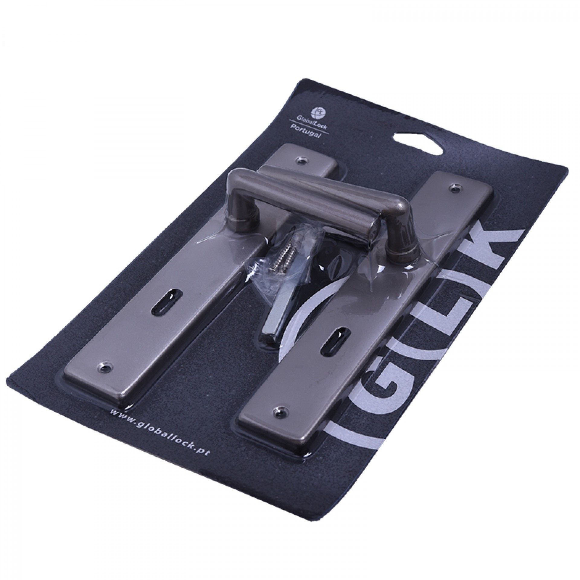 Puxador Porta Latão Niquel Mate