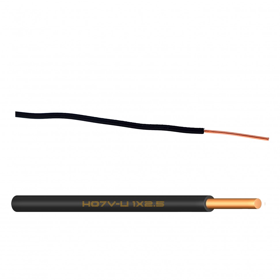 Cabo Ho7 V-U 1x2.5mm� Preto 1m
