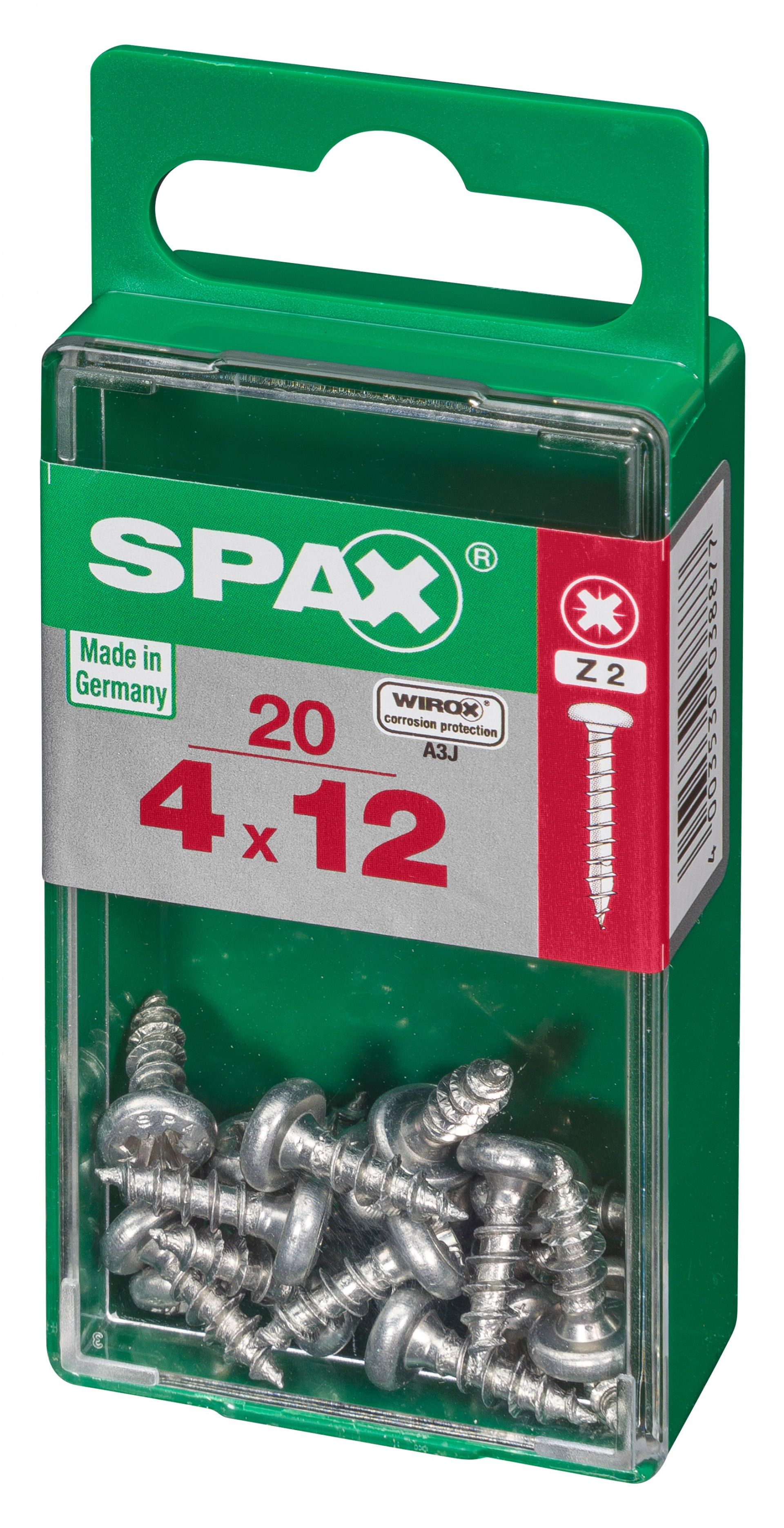 SPAX Cabeça Redonda WIROX 4x12mm S