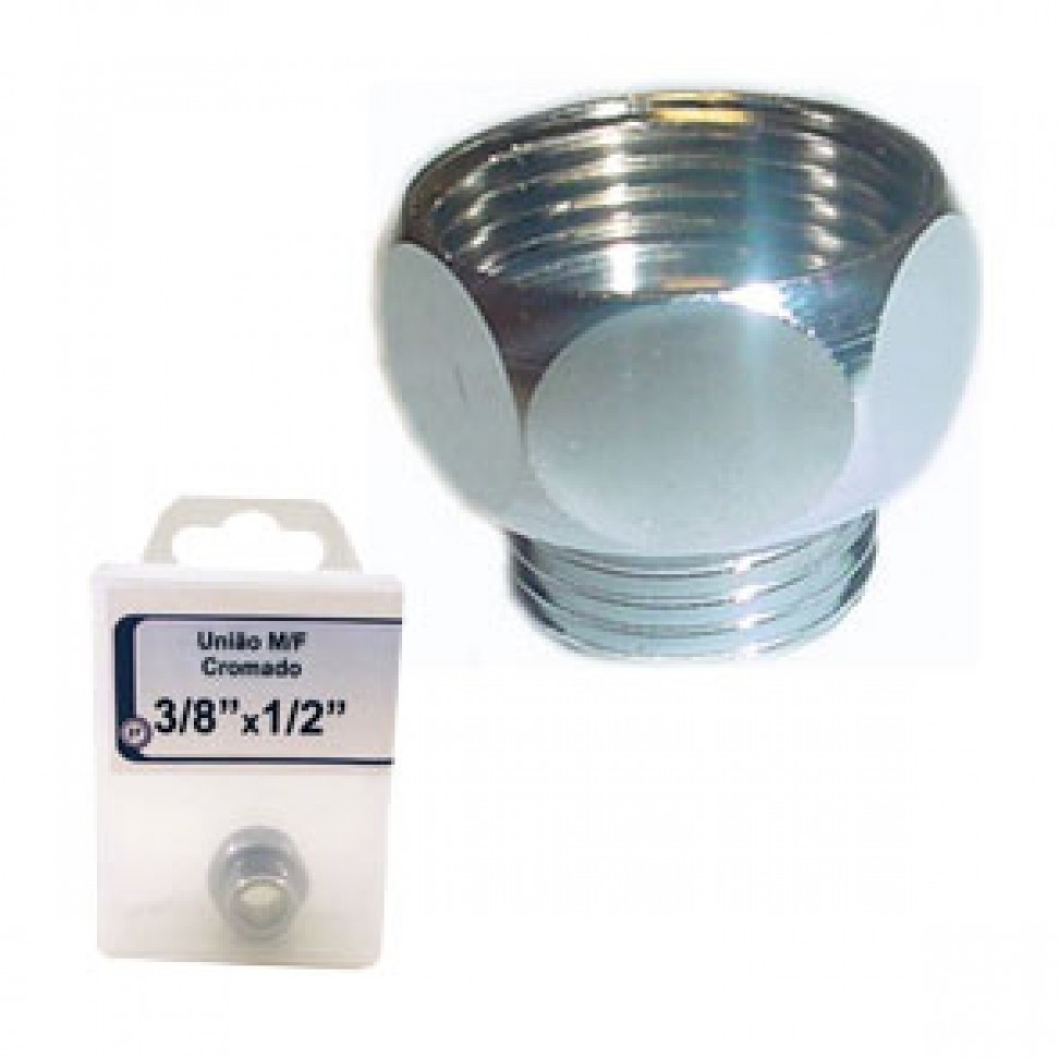 Uni�o Macho-F�mea 3/8'x1/2' Cromado
