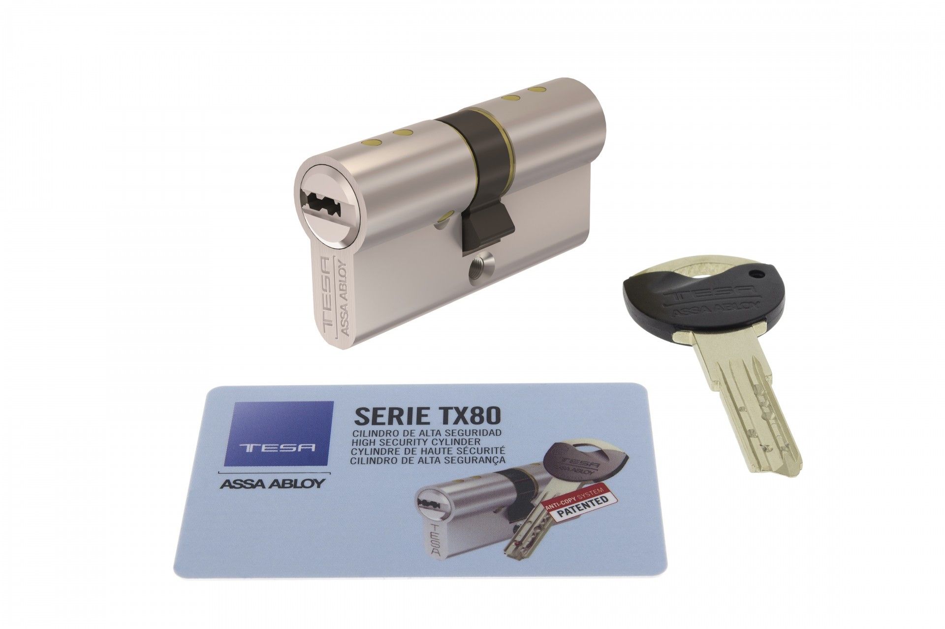 Cilindro Chave Pontos Tx80 35x35mm Niquelado