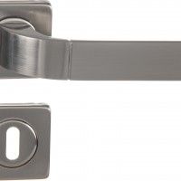 Puxador Porta 119 Roseta Alumínio Niquelado Escovado Puxador Porta 119 Roseta Alumínio Niquelado Escovado