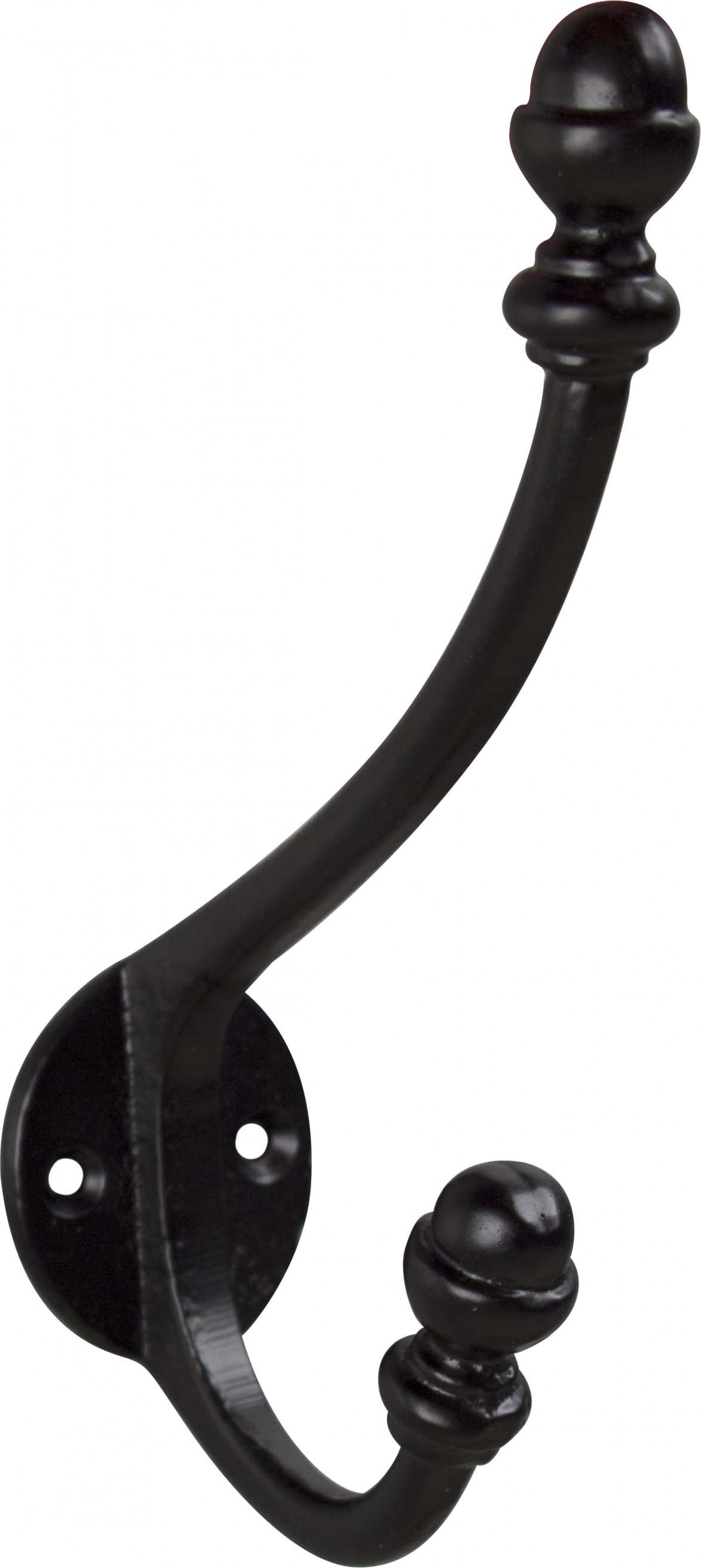 Gancho Duplo Aço Preto