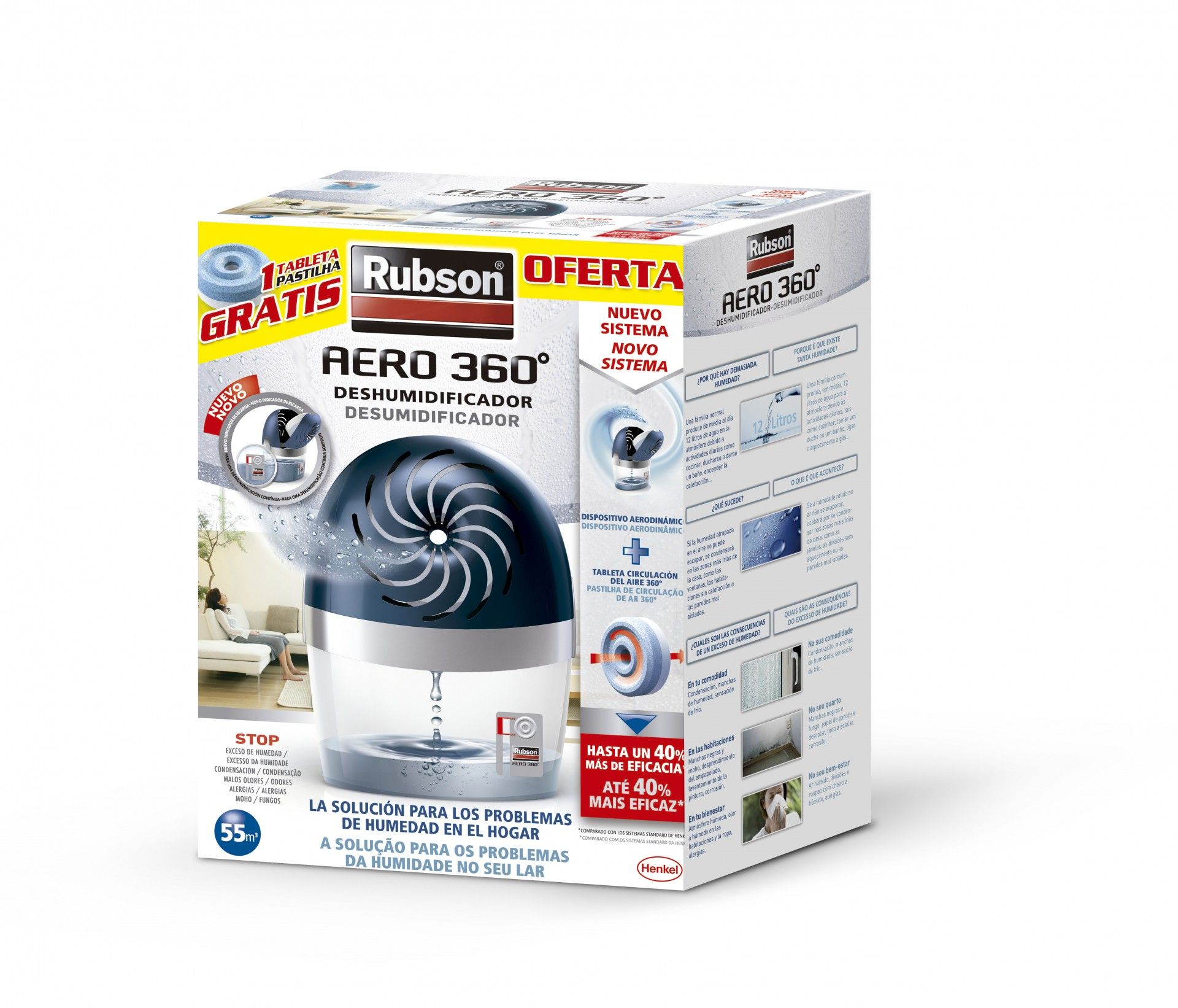 Desumidificador Aero 360º Dispositivo 450g