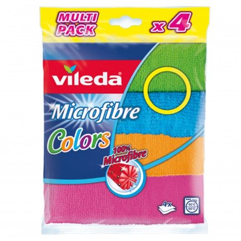 Pano Microfibras Colors 4 unid. VILEDA Pano Microfibras Colors 4 unid. VILEDA