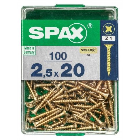 SPAX CP YELLOX 2,5x20mm M SPAX CP YELLOX 2,5x20mm M