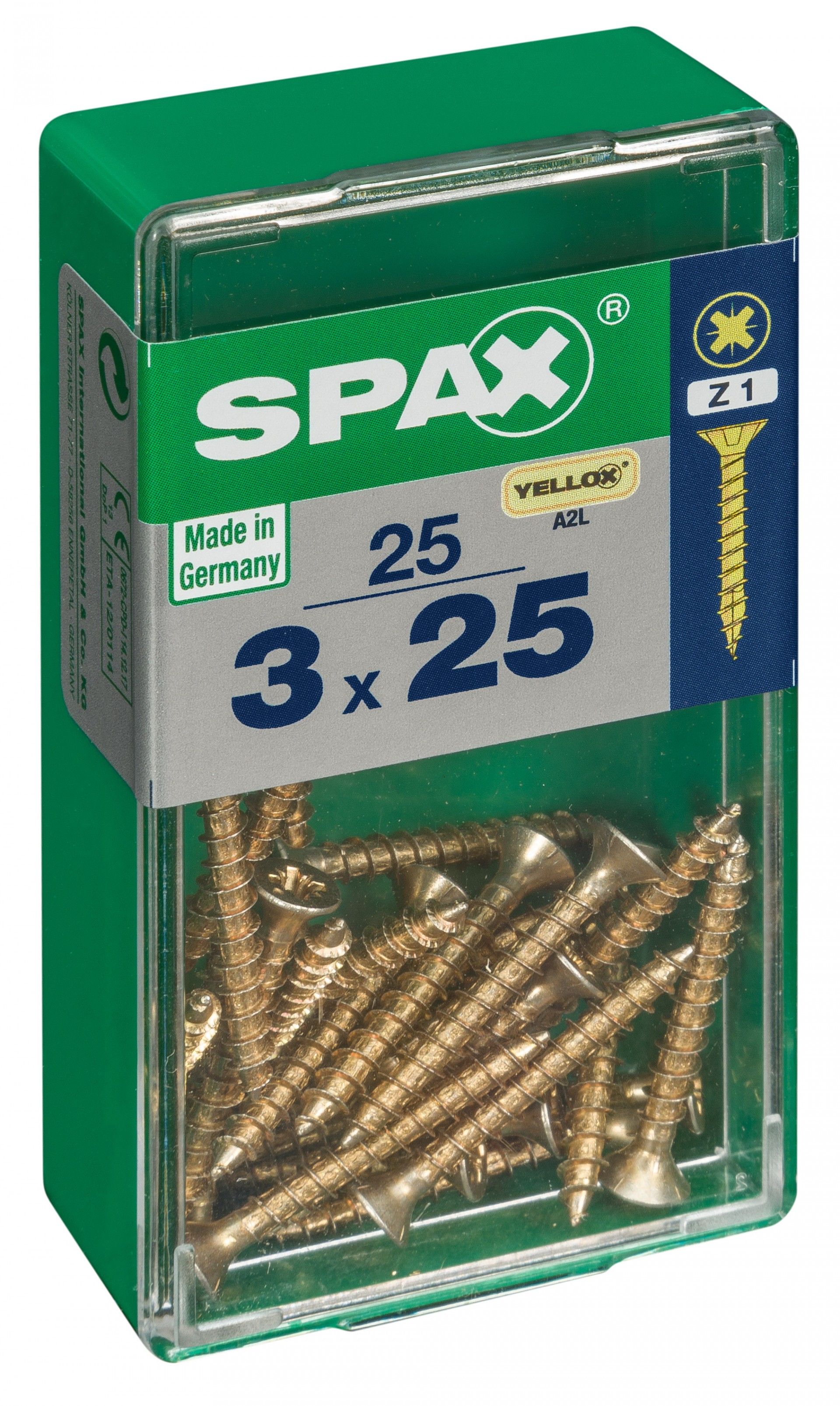SPAX CP YELLOX 3x25mm S