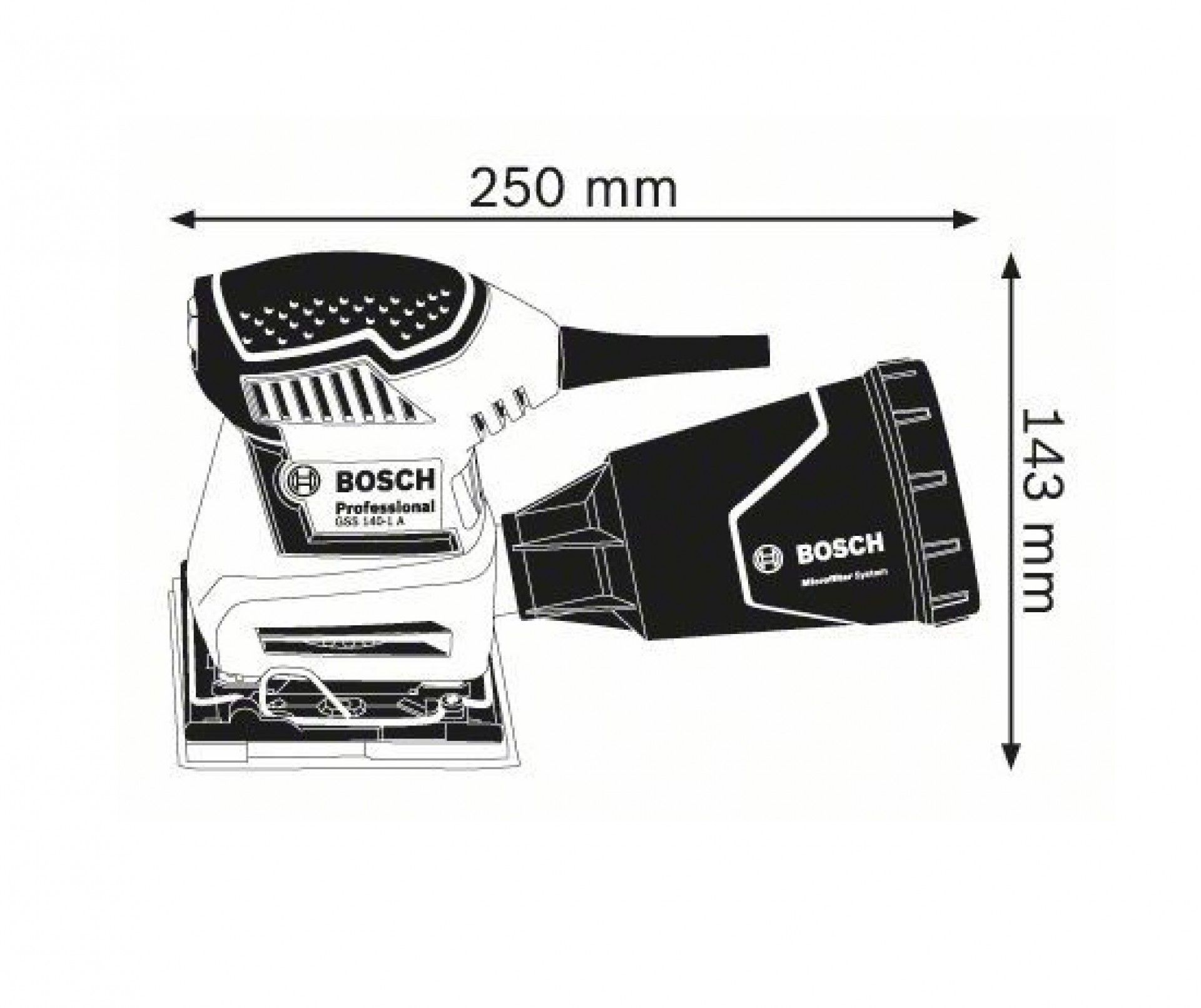 Lixadora Vibratória BOSCH GSS-140/1