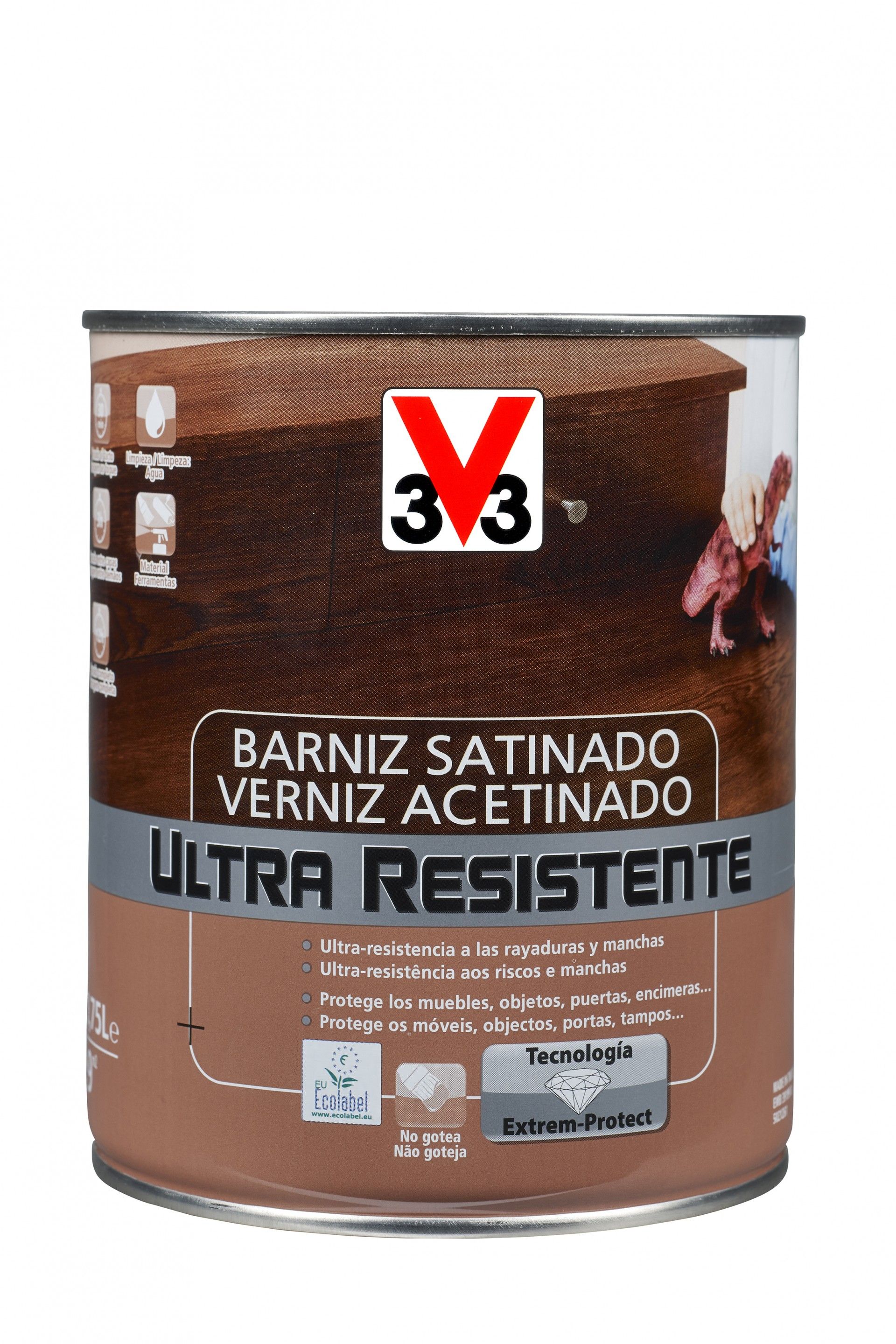 Verniz Ur Int Aqua Acetinado Mogno 0,75L
