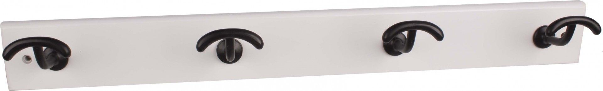 Cabide 4 Ganchos Madeira Branco