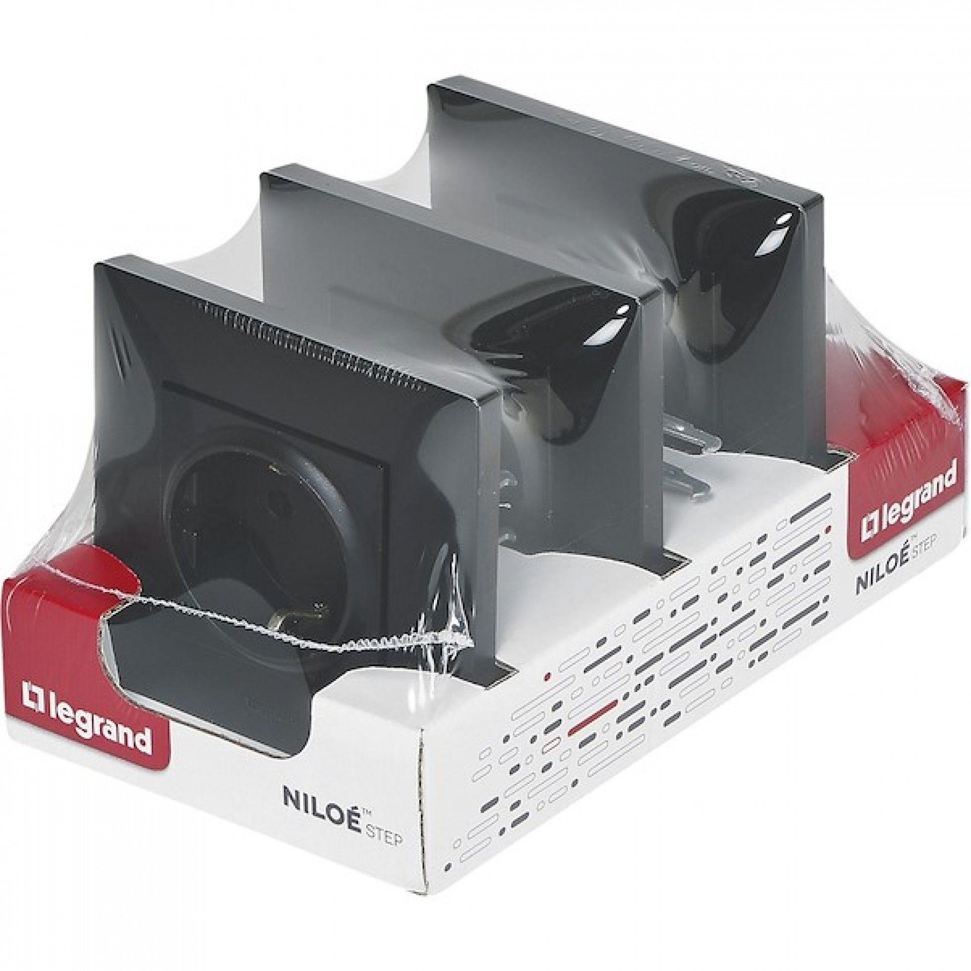 Tomada 2p+T Série Niloé Step Antracite 3unid.