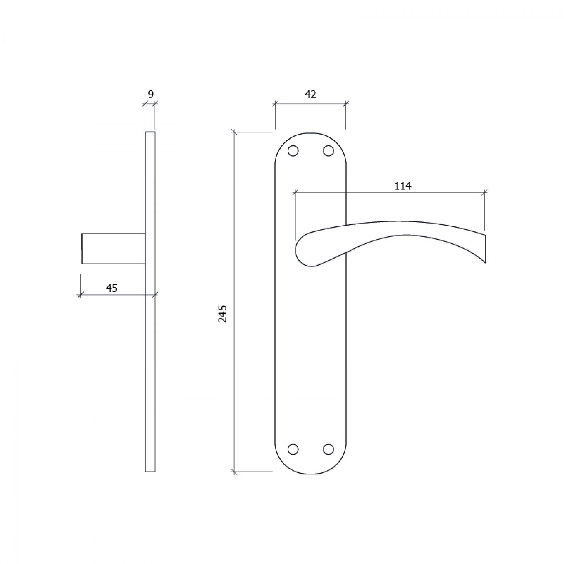 Puxador Porta 3308 Niquel Mate
