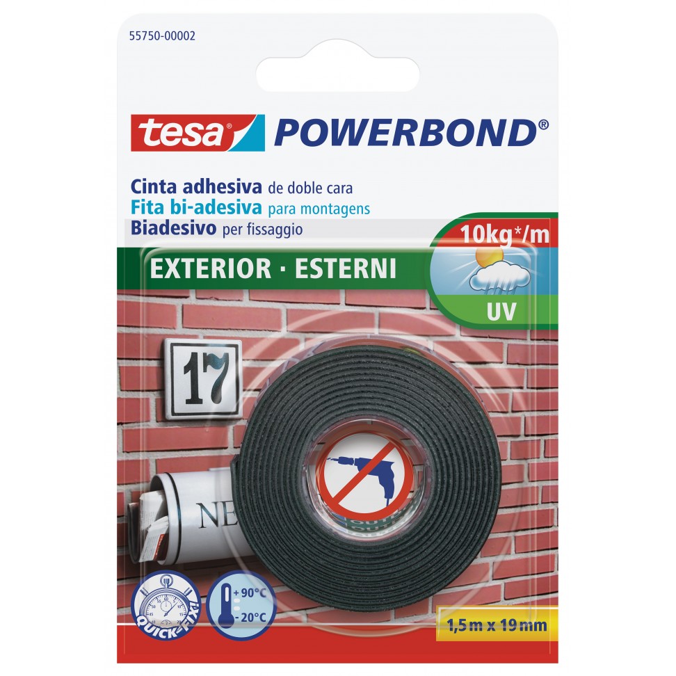 Fita TESA Powerbond Exterior 1,5mx19mm