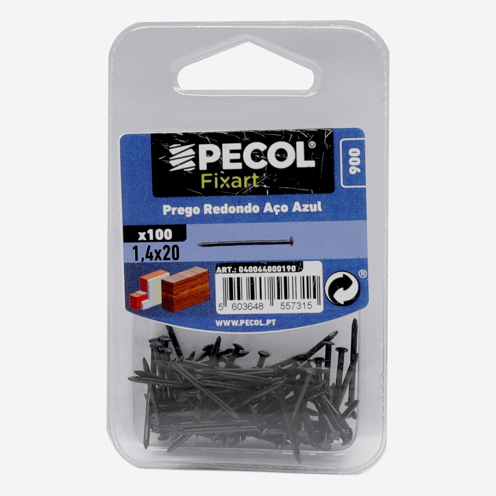 Prego Redondo 1,4x20 Aço Azul