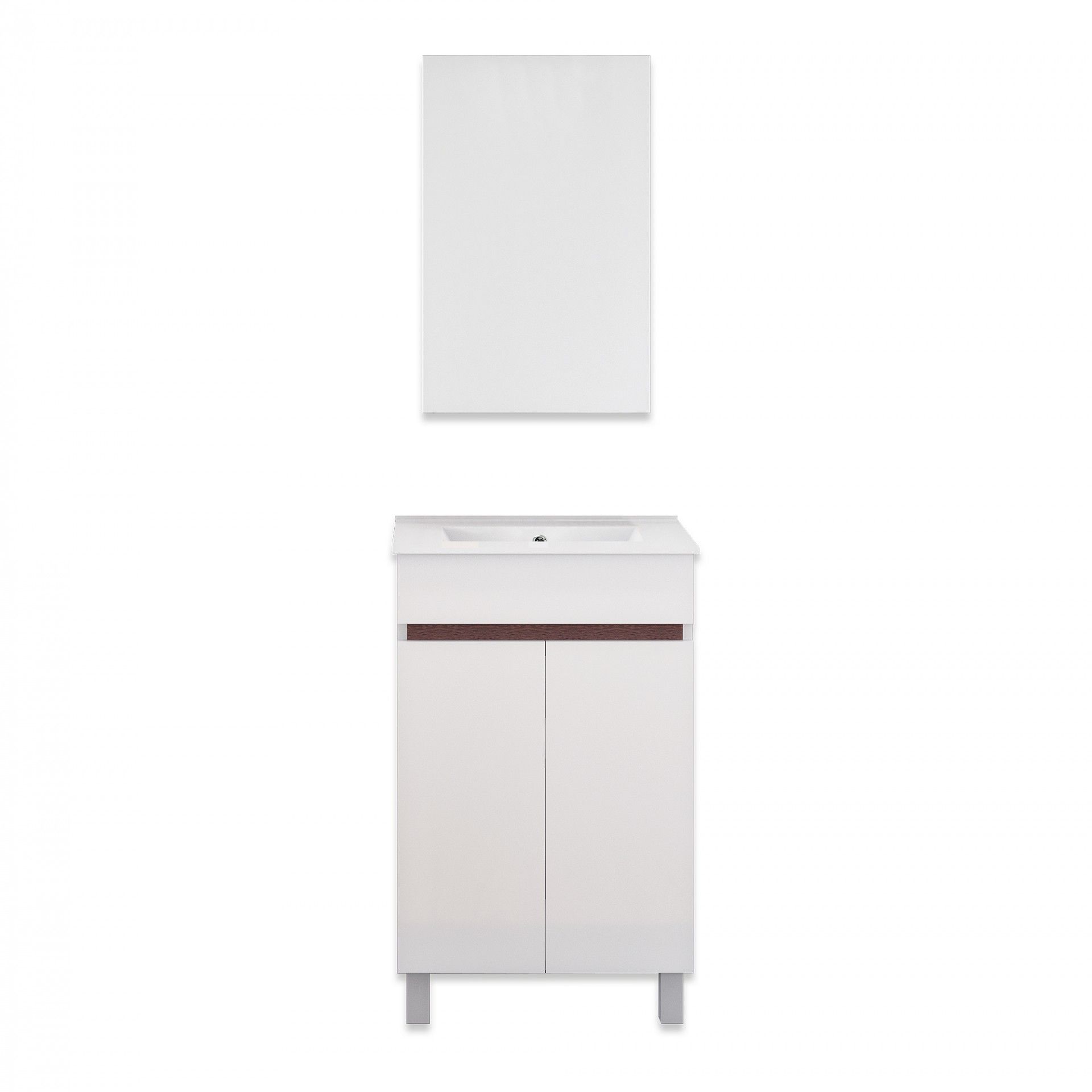 Conjunto Móvel Casa Banho IRIS Branco/ Wengué