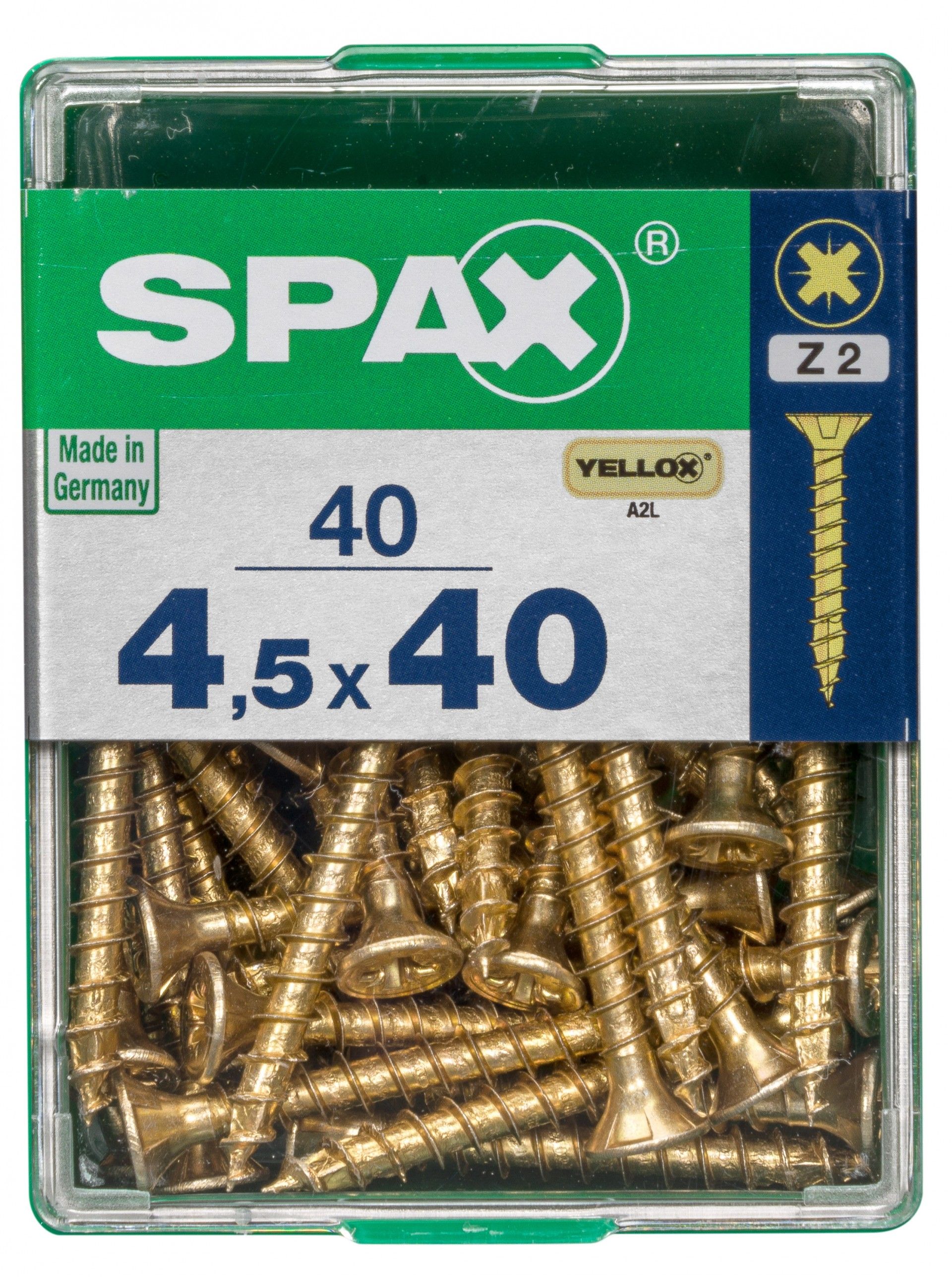 SPAX CP YELLOX 4,5x40mm M