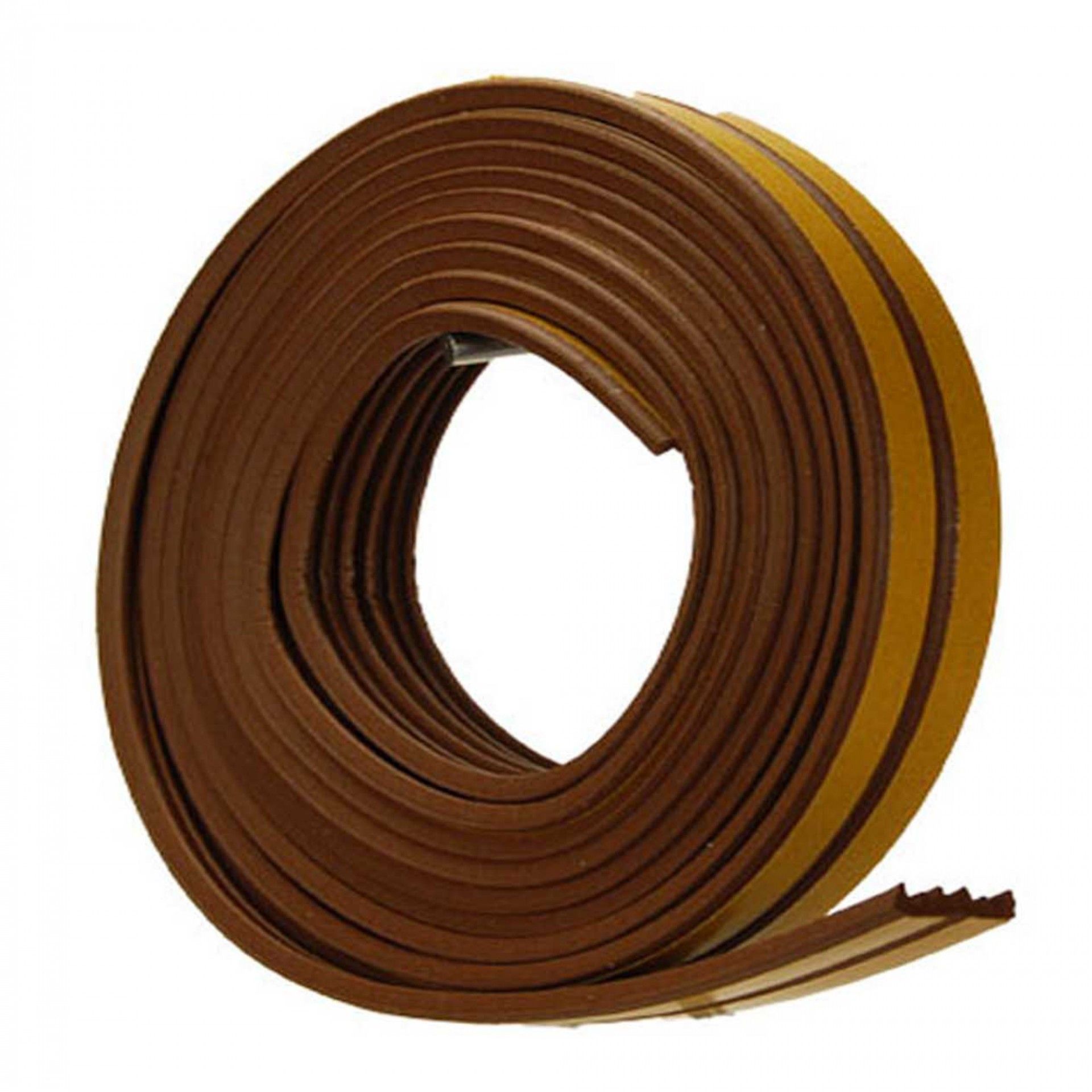 Perfil e Borracha Adesiva 6m Castanho