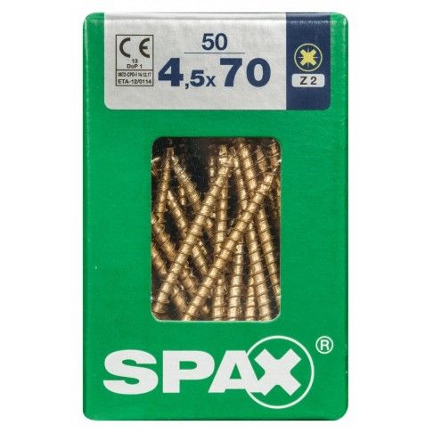 SPAX CP YELLOX 4,5x70mm L SPAX CP YELLOX 4,5x70mm L