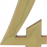 Algarismo 4 Latão Polido 65mm Algarismo 4 Latão Polido 65mm