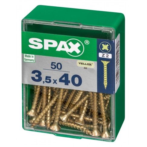 SPAX CP YELLOX 3,5x40mm M SPAX CP YELLOX 3,5x40mm M